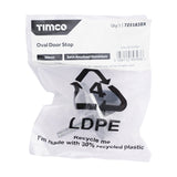 This is an image of Timco - Oval Door Stop - Satin Anodised Aluminium 50mm (1 Each Bag) 725183BX