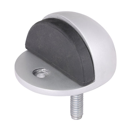 This is an image of Timco - Oval Door Stop - Satin Anodised Aluminium 50mm (1 Each TIMpac) 725183