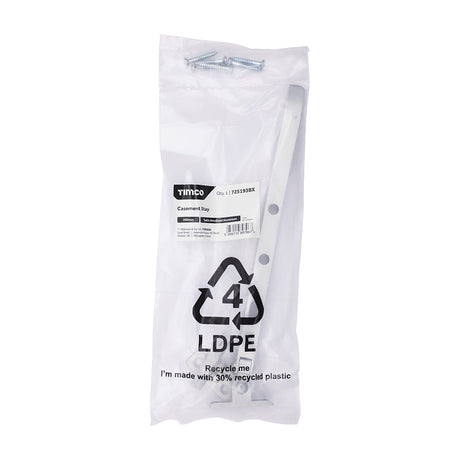 This is an image of Timco - Casement Stay - Satin Anodised Aluminium 200mm (1 Each Bag) 725193BX