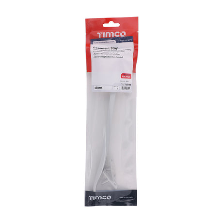 This is an image of Timco - Casement Stay - Satin Anodised Aluminium 254mm (1 Each TIMpac) 725198