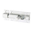 This is an image of Timco - Straight Barrel Bolt - Satin Aluminium 50 x 25 (1 Each TIMpac) 725204