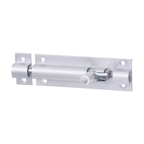 This is an image of Timco - Straight Barrel Bolt - Satin Aluminium 75 x 25 (1 Each TIMpac) 725205