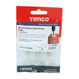 This is an image of Timco - Knurled Inset Screw Cups - Solid Brass To fit 4.0, 4.2, 4.5 Screw - (8 PCS TIMpac) 725584
