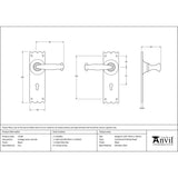 From The Anvil - Black Cottage Lever Lock Set | Sku. 73106 | Trade Door Handles.