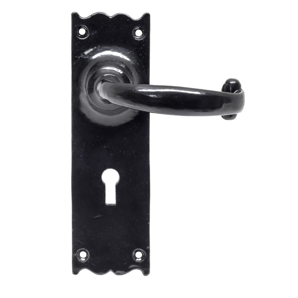 From The Anvil - Black Cottage Lever Lock Set | Sku. 73106 | Trade Door Handles.