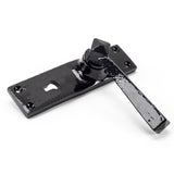 From The Anvil - Black Straight Lever Lock Set | Sku. 73109 | Trade Door Handles.