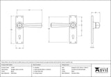From The Anvil - Black Straight Lever Lock Set | Sku. 73109 | Trade Door Handles.