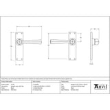 From The Anvil - Black Straight Lever Latch Set | Sku. 73110 | Trade Door Handles.
