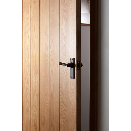 From The Anvil - Black Straight Lever Latch Set | Sku. 73110 | Trade Door Handles.