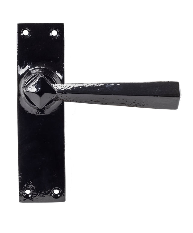 From The Anvil - Black Straight Lever Latch Set | Sku. 73110 | Trade Door Handles.