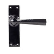 From The Anvil - Black Straight Lever Latch Set | Sku. 73110 | Trade Door Handles.