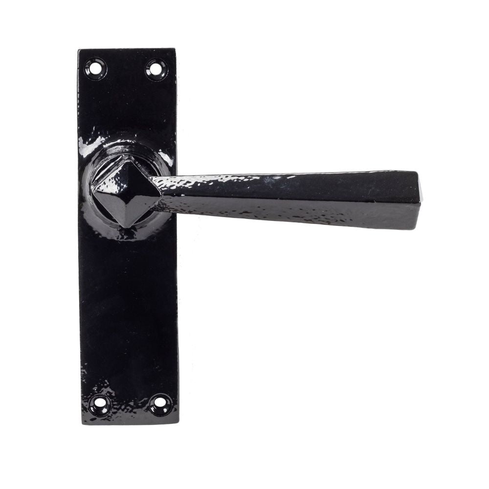 From The Anvil - Black Straight Lever Latch Set | Sku. 73110 | Trade Door Handles.