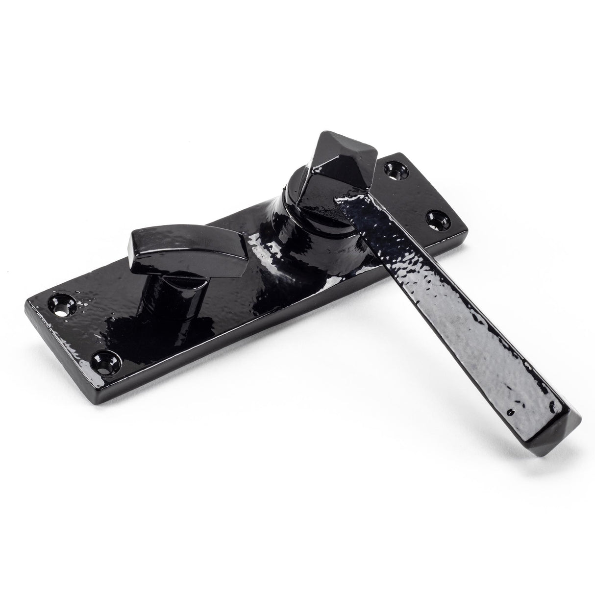 From The Anvil - Black Straight Lever Bathroom Set | Sku. 73111 | Trade Door Handles.