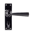 From The Anvil - Black Straight Lever Bathroom Set | Sku. 73111 | Trade Door Handles.