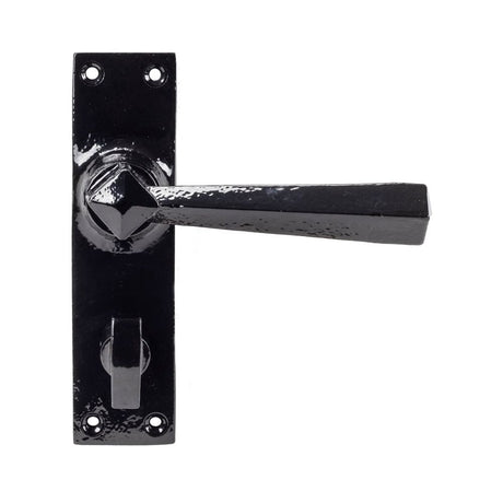 From The Anvil - Black Straight Lever Bathroom Set | Sku. 73111 | Trade Door Handles.
