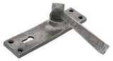 From The Anvil - Antique Pewter Straight Lever Lock Set | Sku. 73112 | Trade Door Handles.
