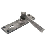 From The Anvil - Antique Pewter Straight Lever Lock Set | Sku. 73112 | Trade Door Handles.