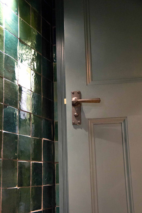 From The Anvil - Beeswax Straight Lever Bathroom Set | Sku. 73115 | Trade Door Handles.