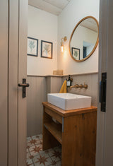 From The Anvil - Beeswax Straight Lever Bathroom Set | Sku. 73115 | Trade Door Handles.