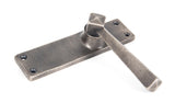 From The Anvil - Antique Pewter Straight Lever Latch Set | Sku. 73116 | Trade Door Handles.