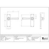 From The Anvil - Antique Pewter Straight Lever Latch Set | Sku. 73116 | Trade Door Handles.