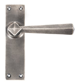 From The Anvil - Antique Pewter Straight Lever Latch Set | Sku. 73116 | Trade Door Handles.