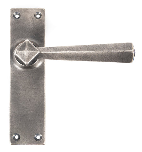 From The Anvil - Antique Pewter Straight Lever Latch Set | Sku. 73116 | Trade Door Handles.