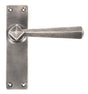From The Anvil - Antique Pewter Straight Lever Latch Set | Sku. 73116 | Trade Door Handles.