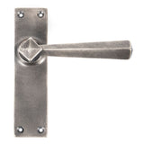 From The Anvil - Antique Pewter Straight Lever Latch Set | Sku. 73116 | Trade Door Handles.
