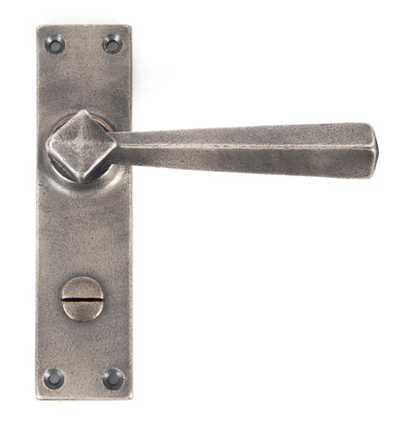 From The Anvil - Antique Pewter Straight Lever Bathroom Set | Sku. 73117 | Trade Door Handles.
