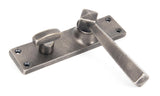 From The Anvil - Antique Pewter Straight Lever Bathroom Set | Sku. 73117 | Trade Door Handles.