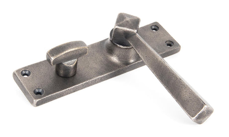 From The Anvil - Antique Pewter Straight Lever Bathroom Set | Sku. 73117 | Trade Door Handles.
