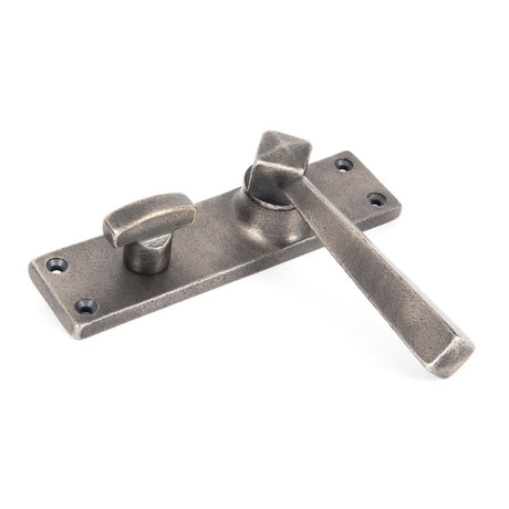 From The Anvil - Antique Pewter Straight Lever Bathroom Set | Sku. 73117 | Trade Door Handles.