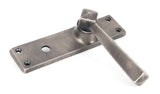 From The Anvil - Antique Pewter Straight Lever Bathroom Set | Sku. 73117 | Trade Door Handles.