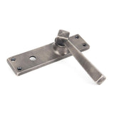 From The Anvil - Antique Pewter Straight Lever Bathroom Set | Sku. 73117 | Trade Door Handles.