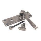 From The Anvil - Antique Pewter Straight Lever Bathroom Set | Sku. 73117 | Trade Door Handles.