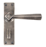 From The Anvil - Antique Pewter Straight Lever Bathroom Set | Sku. 73117 | Trade Door Handles.
