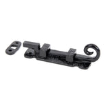 From The Anvil - Black 4" Cranked Monkeytail Bolt | Sku. 73130 | Trade Door Handles.
