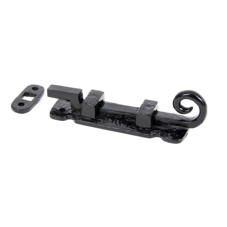 From The Anvil - Black 4" Cranked Monkeytail Bolt | Sku. 73130 | Trade Door Handles.