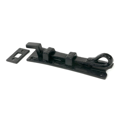 From The Anvil - Black 6" Cranked Monkeytail Bolt | Sku. 73131 | Trade Door Handles.