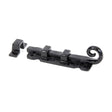 From The Anvil - Black 4" Straight Monkeytail Bolt | Sku. 73132 | Trade Door Handles.
