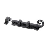 From The Anvil - Black 4" Straight Monkeytail Bolt | Sku. 73132 | Trade Door Handles.