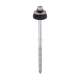 This is an image of Timco - Metal Construction Fibre Cement Board to Light Section Screws - Hex - BAZ Washer - Slash Point - Exterior - Silver Organic 6.3 x 130mm - (50 PCS Box) 731339