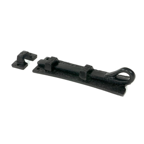 From The Anvil - Black 6" Straight Monkeytail Bolt | Sku. 73133 | Trade Door Handles.