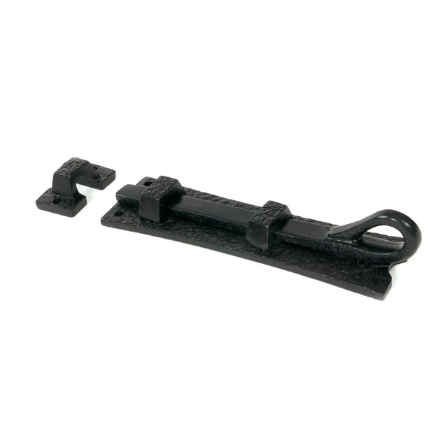 From The Anvil - Black 6" Straight Monkeytail Bolt | Sku. 73133 | Trade Door Handles.