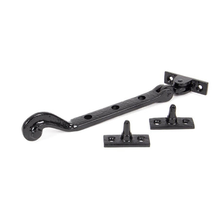 From The Anvil - Black 8" Rosehead Stay | Sku. 73134 | Trade Door Handles.