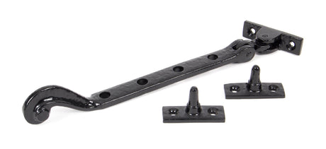 From The Anvil - Black 9" Rosehead Stay | Sku. 73135 | Trade Door Handles.