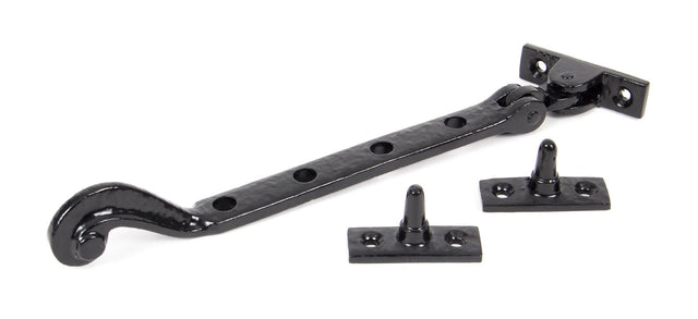From The Anvil - Black 9" Rosehead Stay | Sku. 73135 | Trade Door Handles.