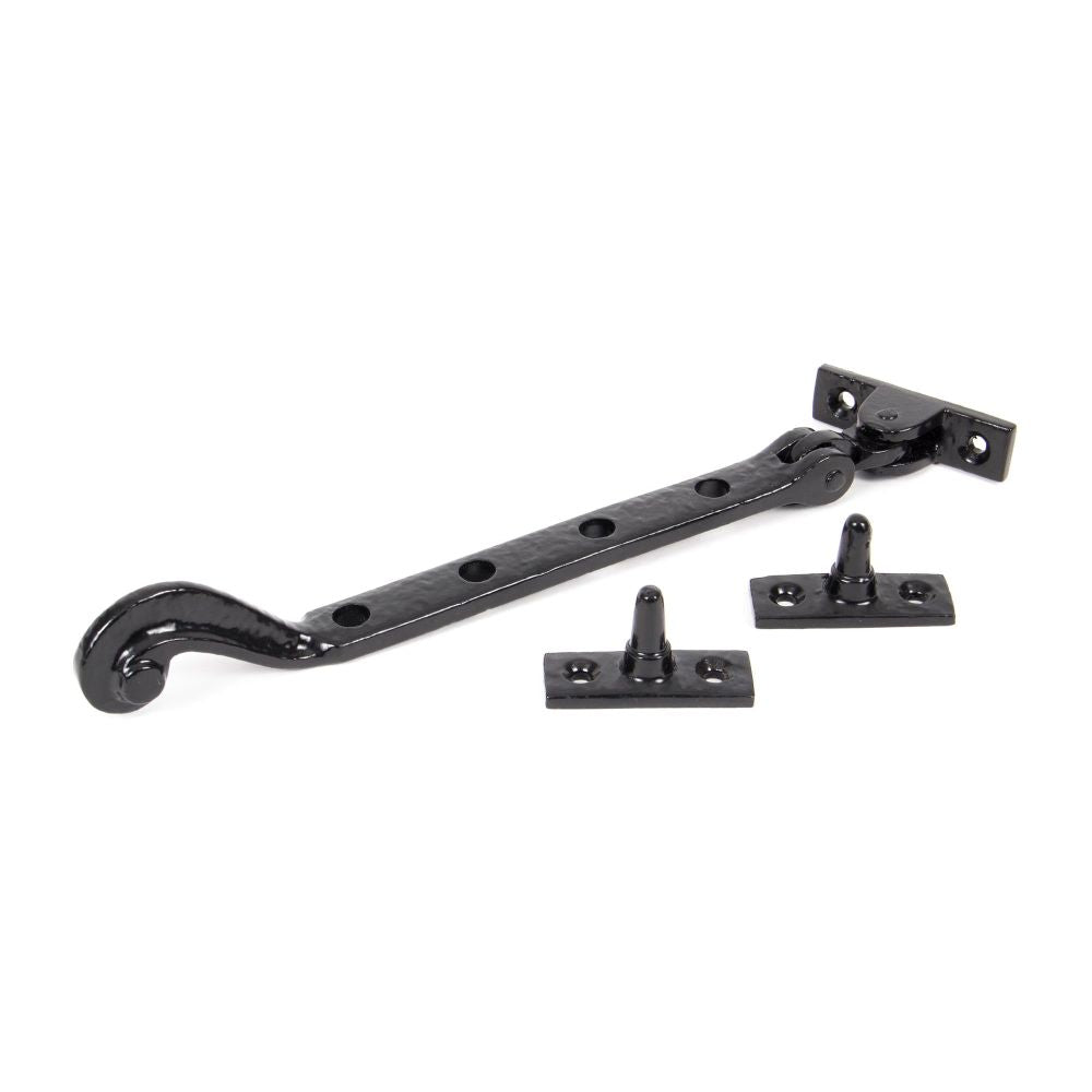 From The Anvil - Black 9" Rosehead Stay | Sku. 73135 | Trade Door Handles.