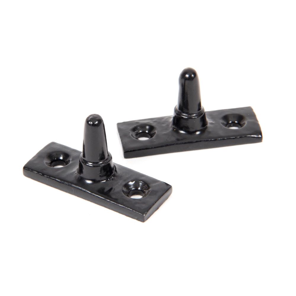 From The Anvil - Black 11" Rosehead Stay | Sku. 73136 | Trade Door Handles.